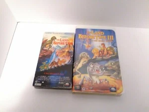 2 VHS Movie lot The Land Before Time and The Land Before Time 111 Fast Shipping - Picture 1 of 7