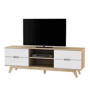 AVS 1500mm Cubit TV Cabinet in White/Oak (CB1500SOW) - Picture 1 of 2
