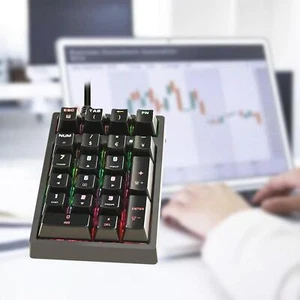 K21 Mini Mechanical Numeric Keypad 21 Keys USB Wired Numpad for PS - Picture 1 of 7