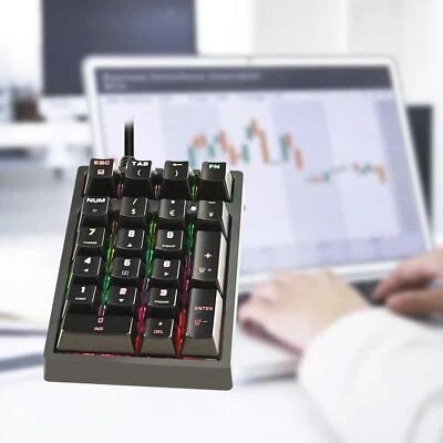 K21 Mini Mechanical Numeric Keypad 21 Keys USB Wired Numpad for PS - Image 1 of 4