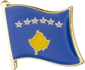 Solapa de insignia esmalte de metal bandera nacional de Kosovo - Imagen 1 de 1