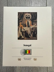 Senegal Flag Stamps Official UNICEF Proof Edition of First Day of Issue, '83 - Picture 1 of 2