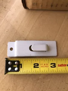 Slat Notch Display Panel Wall Metal Slide 3” White Photo Hook Bulk Lot 36 - Picture 1 of 2
