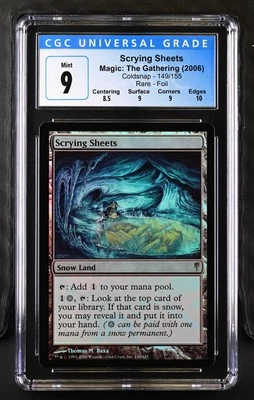 SCRYING SHEETS Coldsnap Foil Rare CGC 9 MTG [Nostalgium] - Image 1 of 2