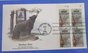 FDC  1984 FLEETWOOD CACHET FDC "SMOKEY BEAR"  POSTED CAPITAN, NEW MEXICO - Picture 1 of 4