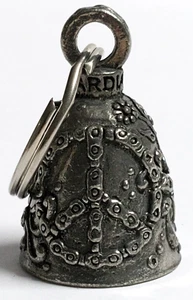 Guardian Bell Peace Sign Motorcycle Gremlin Harley Floral Luck w/ Split Ring NEW - Bild 1 von 6