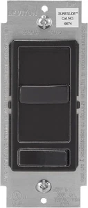 Leviton 6674-P0E 150W LED 600W Halogen Glühlampe Dimmer Schalter - Schwarz - Bild 1 von 7