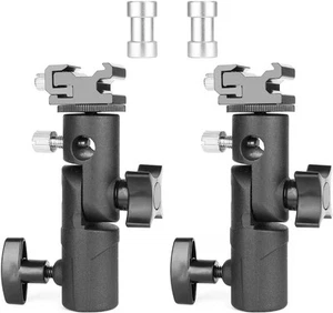 Blitzneiger Schirmhalter Aluminium Blitzschuh ChromLives 2 Stücke - Bild 1 von 6