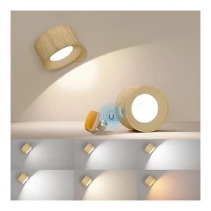 Battery Operated Wall Light, LED Wall Sconce with 3 Color Modes 3 Brightness ... - Picture 1 of 6