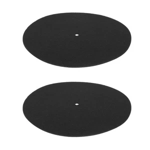  2 Pcs Rubber Turntable Mat Vinyl Record Protector Slipmats Platter - Picture 1 of 12