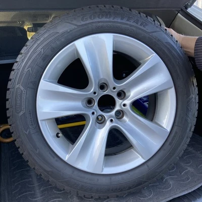 4 x M+S Winterreifen 225/55 R17 97H GoodYear mit Alufelgen für BMW wenig benutzt - Bild 1 von 2
