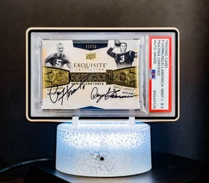 Paul Hornung & Daryle Lamonica 2014 Upper Deck Exquisite Ensemble Signatures - Picture 1 of 7