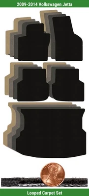Juego de alfombrillas clásicas personalizadas para Volkswagen Jetta '09-14 (5 piezas) #10DQ Foto 1 de 4