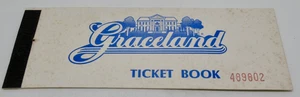 Elvis Presley Graceland Mansion Ticket Book OCT 28, 1988 Stub Memphis Tennessee - Picture 1 of 12