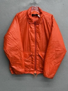 Vintage Champion 60's Medium Coaches School Windbreaker Jacket Orange Blank - Picture 1 of 14