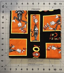 Halloween Dr Seuss Cat In The Hat Spooktacular Cotton Fabric Robert Kaufman Yard - Picture 1 of 1