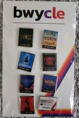 Set of 8 BWYCLE 2023-2024 Playhouse Square Broadway Musicals Theater Pins NEW - Image 1 of 2