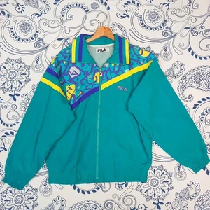WONDERFUL VINTAGE ZIPPER FILA GABBER TECHNO STYLE MADE IN ITALY 90'S CRAZY WRITE - Picture 1 of 21
