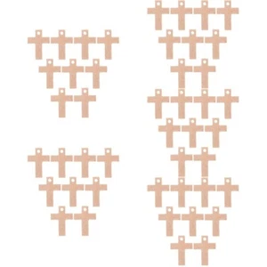 5 Count Wooden Pendant Miss Keychain Charm Crosses for Jewelry Making - Zdjęcie 1 z 12