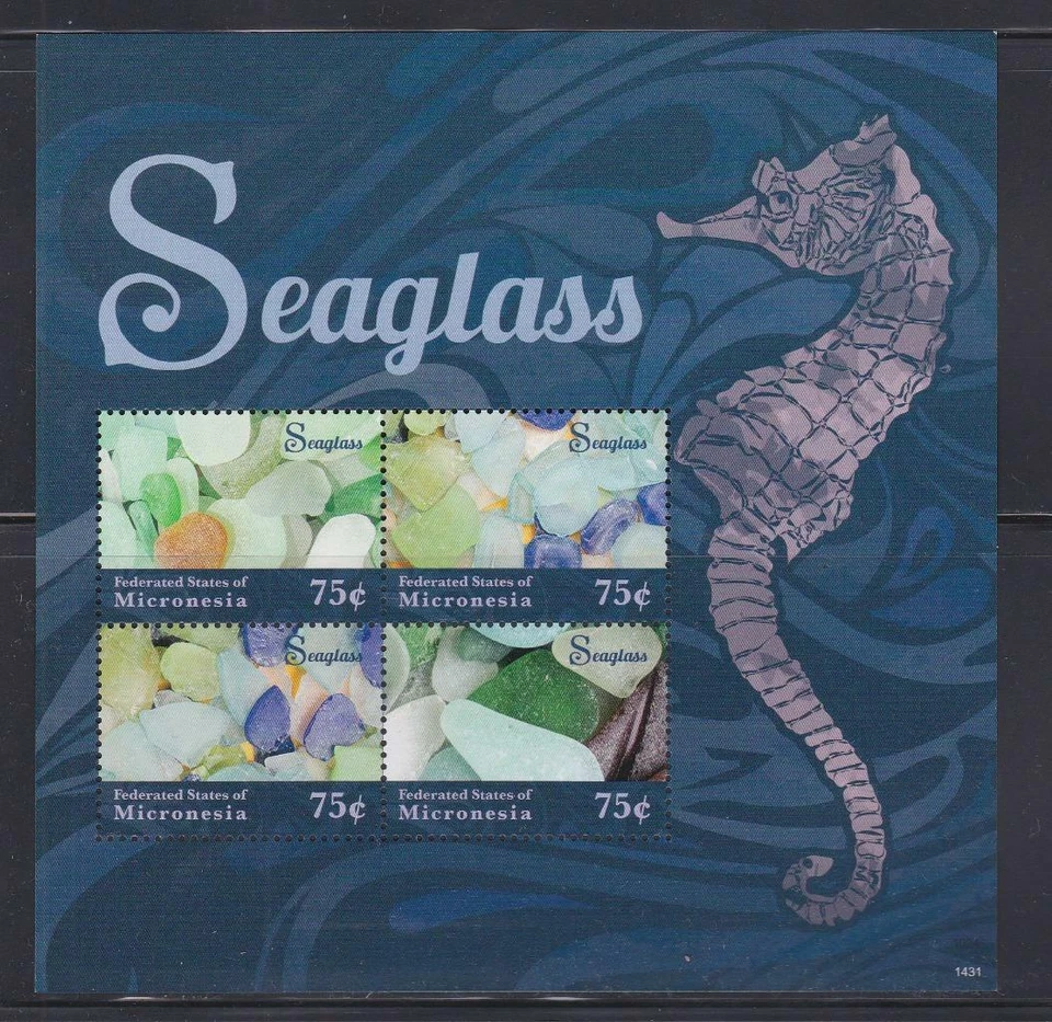 SS29 - МОРСКИЕ РАКОВИНЫ МОРСКАЯ ЖИЗНЬ МАРКИ МИКРОНЕЗИЯ 2014 МОРСКОЙ КОНЕК БЛОК MNH - Изображение 1 из 1