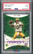 2000 Upper Deck UD Ionix Football Futuristics Rookie Card Tom Brady /2000 PSA 9