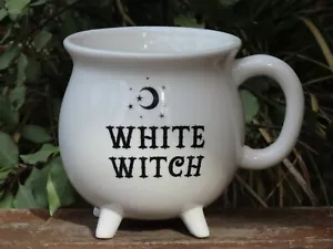 White Witch Cauldron White Ceramic Mug ~ Coffee Tea Mug With Gift Box - Picture 1 of 12
