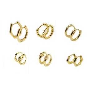 Mix 6 Pairs Women Fashion Earrings 18K Rose Gold Filled Earrings No Fading Gifts - Picture 1 of 12