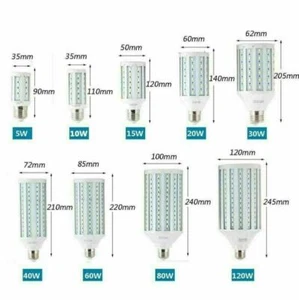 LED Corn Bulb E27 5W 10W 20W 30W 60W 120W COB Chip Light 220V 110V 2835 SMD Lamp - Picture 1 of 27
