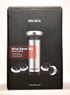 EZ BASICS - Wine Saver Vacuum Pump with 4 Leakproof Vacuum Bottle Stoppers - New