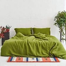 Moss Green Linen Duvet Cover Softened Bedding Duvet Cover Custom size