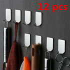12pcs Adhesive Hooks For Hanging Stainless Steel Keys Hangers Towel Hooks for