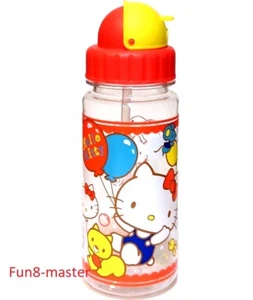 Hello Kitty BPA Free Straw Water Bottle Kids Baby Toddler Flip-top Cap Sippy Mug - Picture 1 of 2