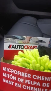 AUTOCRAFT MICROFIBER CHENILLE FIBER WASH MITT AC258 AUTOMOTIVE CLEAN NEW SOAP - Picture 1 of 2