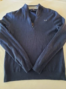 VINEYARD VINES BOYS 1/4 ZIP SHEP IAN BLUE COTTON PULLOVER SIZE LARGE (16) EUC - Picture 1 of 10
