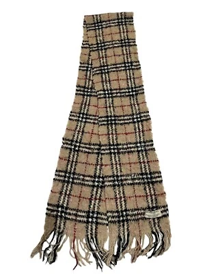 Burberry Authentic Scarf 78%Merino 22%Polyester Unisex Scarf Made In Scotland — 第 1/4 张图片