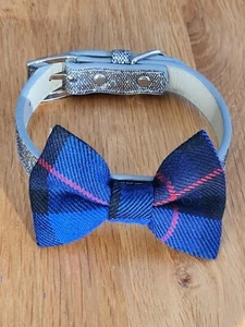 Rangers Scottish Tartan Dog Bow MEDIUM - Picture 1 of 4