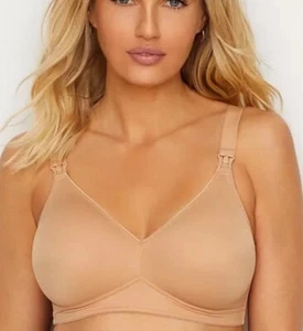 Anita Maternity Basic Tan Wire Free Nursing Bra 5075 Size 32D - Picture 1 of 3