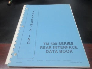 Tektronix TM 500 Series Rear Interface Data Book - Picture 1 of 5