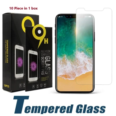 Lote de 10x Cristal Templado Transparente (10 PICS) Para iPhone Samsung TCL Moto Foto 1 de 4