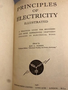 Principle of electricity illustrated electric Roy C. Norris 1946 Odhams Books - Imagen 1 de 8