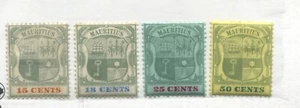 Mauritius 1895 various values 15 to 50 cents mint o.g. hinged - Picture 1 of 1