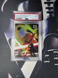 2021 Topps Star Wars Chrome Galaxy - Dueling With Dooku - Yoda #86 - Mojo /50 - Picture 1 of 1