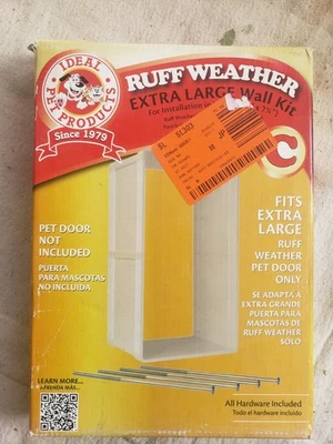 Kit de instalación de pared para puerta de mascotas Ideal Pet Products Ruff-Weather, extra grande Foto 1 de 2