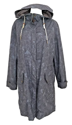Seasalt Women's Raincoat Size 14 Blue Floral Waterproof Breathable Used F1 - Image 1 of 4