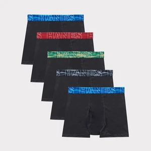 Hanes Performance Boys Mesh Tween Boxer Briefs X-TEMP Assorted Solids 5-Pack - Picture 1 of 11