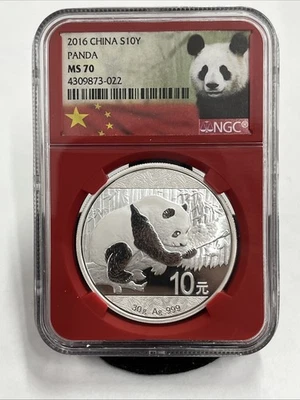 2016 China Panda S 10Y NGC MS 70 Red Core - Image 1 of 4