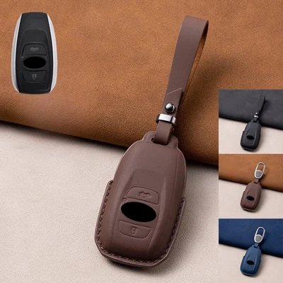 Funda de cuero genuino para llave de coche para Subaru Outback WRX Legacy Forester BRZ Foto 1 de 4