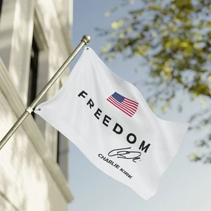 Freedom Charlie Kirk Turning Point Flag 3x5Ft USA Conservative Double Sided 150D - Picture 1 of 4