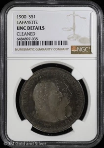 1900 $1 Lafayette Commemorative Silver Dollar NGC UNC Details | Uncirculated - Picture 1 of 4