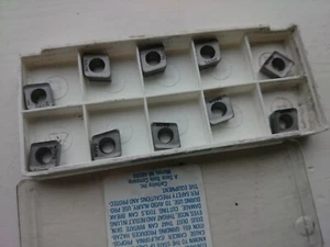 10 Seco carbide tips CCMX08T308-E07 S60M ( CCMX 08T308 E07 milling inserts  - Picture 1 of 2